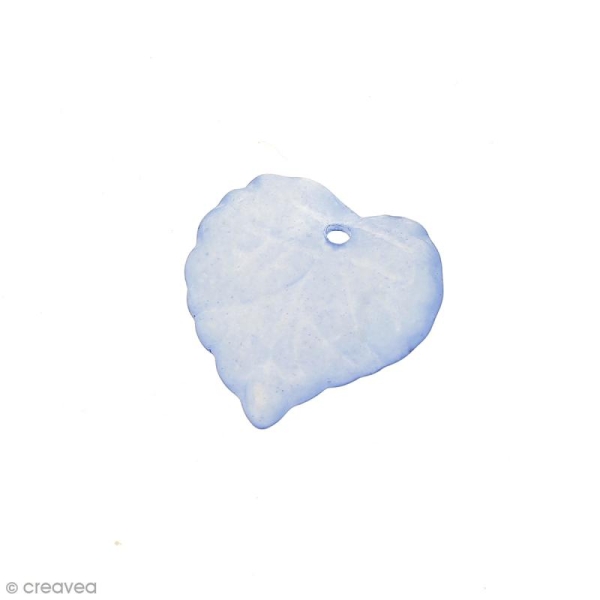 Breloque effet givré - Coeur Bleu transparent - Photo n°1