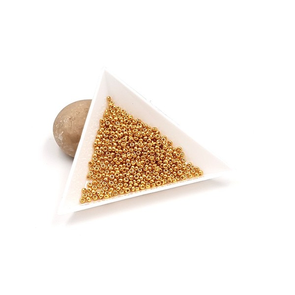 5 Grammes De Perles Miyuki Rocailles 11/0 Duracoat Galvanized Gold 4202 - Photo n°1