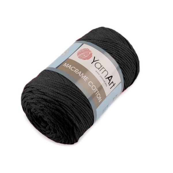 1pc 10 (770) Noir Fil à Tricoter Macramé de Coton 250g Yarnart, Crochet de Coton, corde de Coton, Tr - Photo n°2