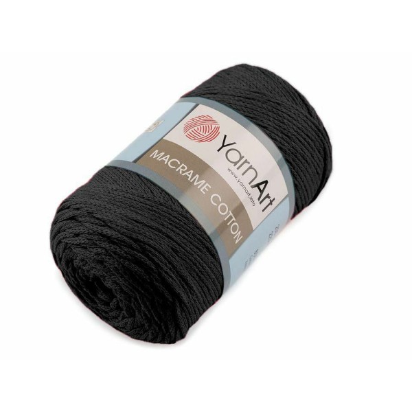 1pc 10 (770) Noir Fil à Tricoter Macramé de Coton 250g Yarnart, Crochet de Coton, corde de Coton, Tr - Photo n°5
