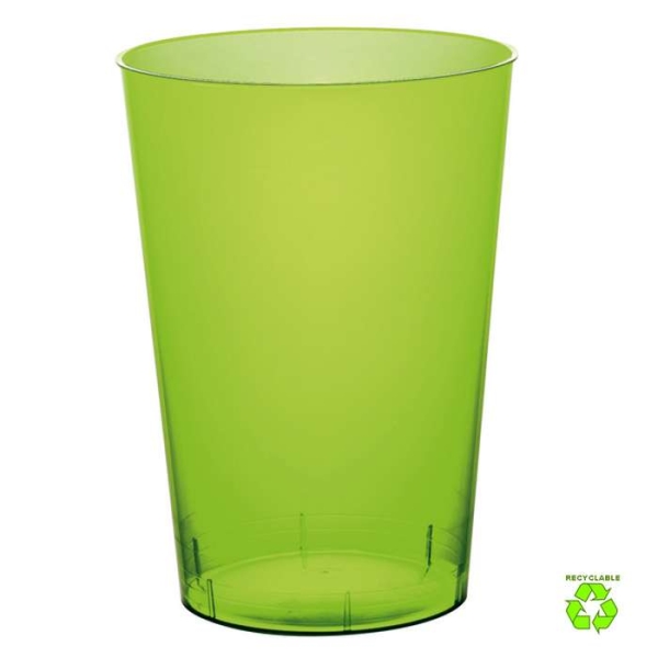 20 Gobelets plastique recyclable vert anis 20 cl - Photo n°1