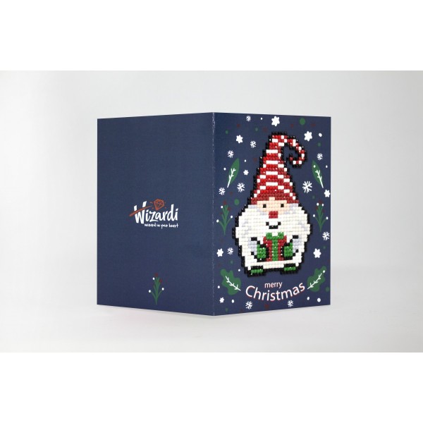 Broderie Diamant Kit- Joyeux Noël (gnome) WC0307 - Photo n°1