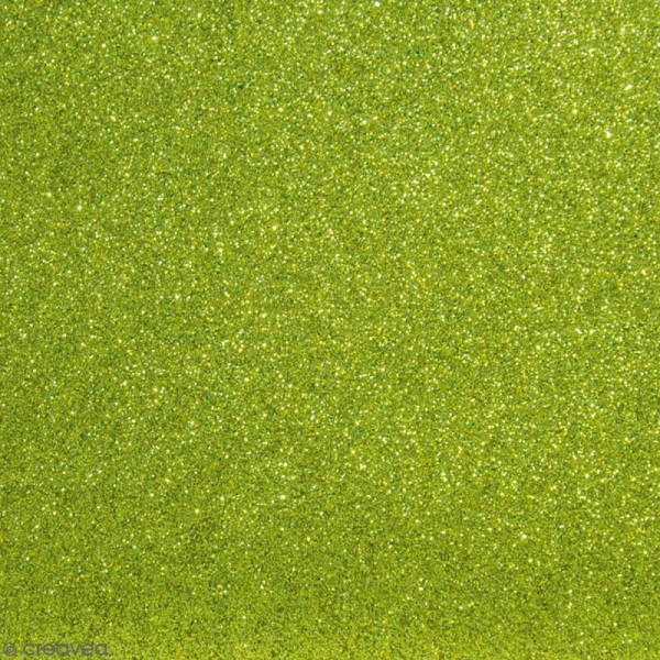 Tissu pailleté Vert - 70 x 45 cm - Photo n°1