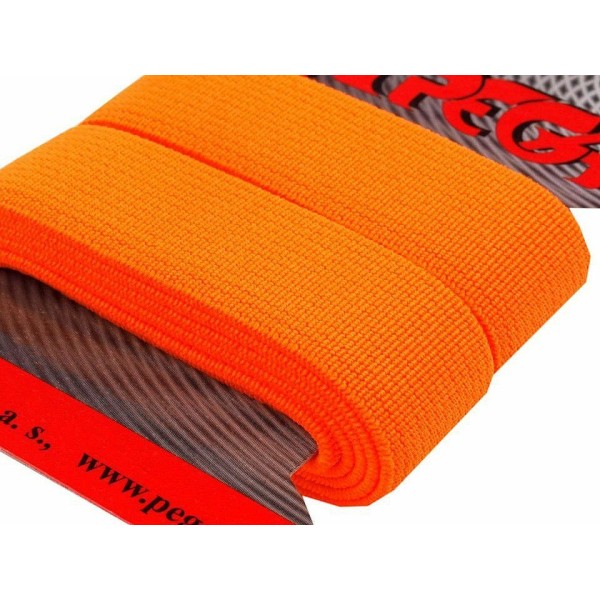 1card (4301) Orange Néon Élastique Tresse Largeur de Bande de 20mm Variété De Couleurs, Sur les Cart - Photo n°4