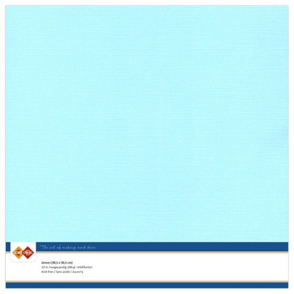 Papier Scrap 30.5x30.5 cm uni Bleu clair la feuille - Photo n°1
