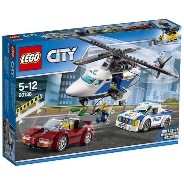 LEGO - 60138 - City - Jeu de construction  - La Course-Poursuite en Hélicoptère - Photo n°1