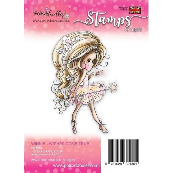 Tampon clear Polkadoodles - collection Winnie - Wishes come true - 9 x 6,5 cm - Photo n°1