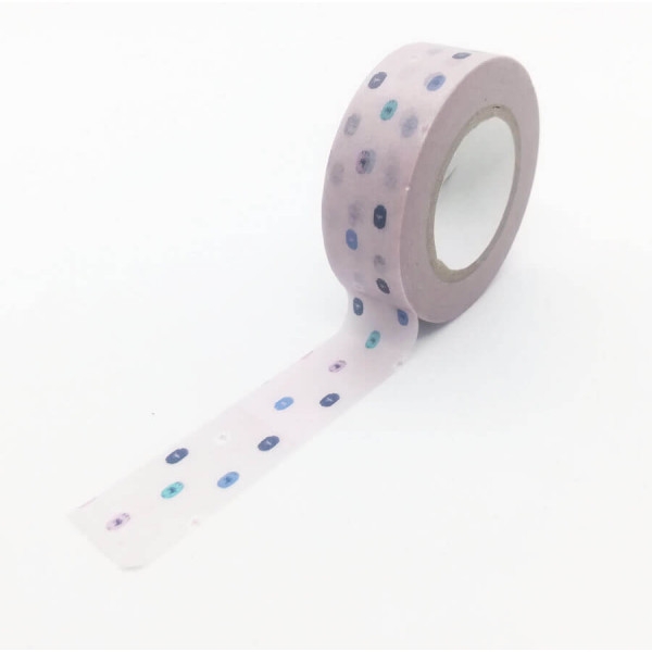 Rouleau Washi Tape 10m - Pois fond Rose TRAVEL THE WORLD - Photo n°1