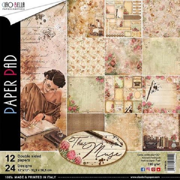 Papier scrapbooking Ciao Bella - The Muse - 30,5 x 30,5 - 12 feuilles - Photo n°1