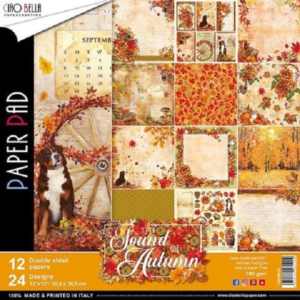 Papier scrapbooking Ciao Bella - The Sound of Autumn - 30,5 x 30,5 - 12 feuilles - Photo n°1