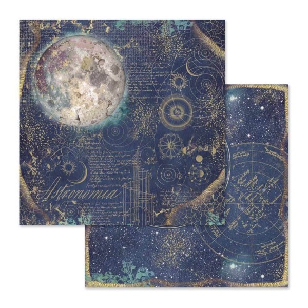 Papier scrapbooking Stamperia - Cosmos - Astral - 30,5 x 30,5 cm - Photo n°1