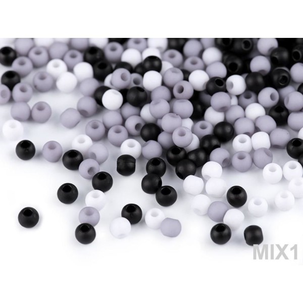 10g Ix N ° 1 des Perles en Plastique Ø4mm, Mat - Photo n°1