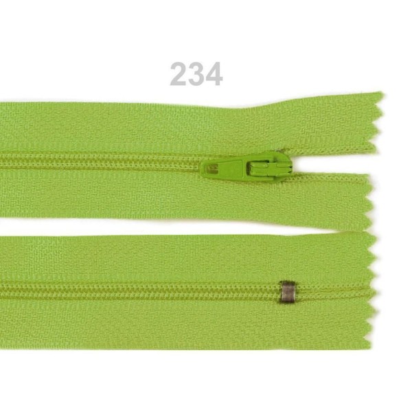 1pc 234 Lime Vert Nylon fermeture éclair Largeur de 3mm Longueur de 12 Cm de verrouillage automatiqu - Photo n°1