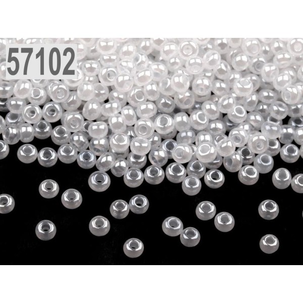 20g 57102 Laiteux Perles de rocaille PRECIOSA 10/0 - 2.3 mm - Photo n°1