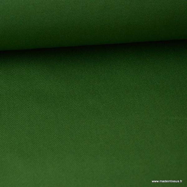 Tissu sergé coton extra lourd VERT 350gr/m² x1m. - Photo n°1