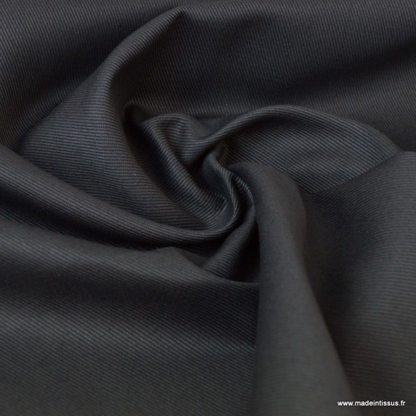 Tissu sergé coton extra lourd GRIS 350gr/m² x1m. - Photo n°2