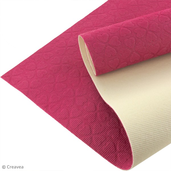 Coupon de tissu anti-glisse Keep Me - Rose / Blanc - 50 x 150 cm - Photo n°1