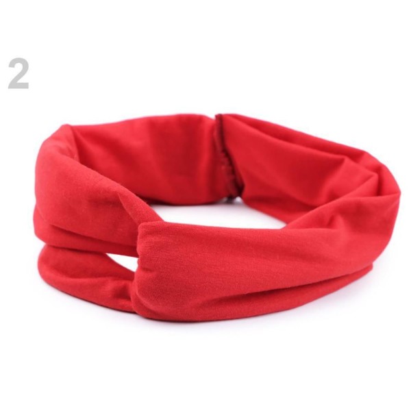 1pc Tissu Rouge Pin Up Bandeau, Stretch Headwraps, Accessoires Pour Cheveux, Bijoux - Photo n°1