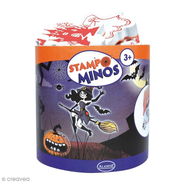 Kit Stampo Minos - Halloween - 13 tampons + 1 encreur noir - Photo n°1