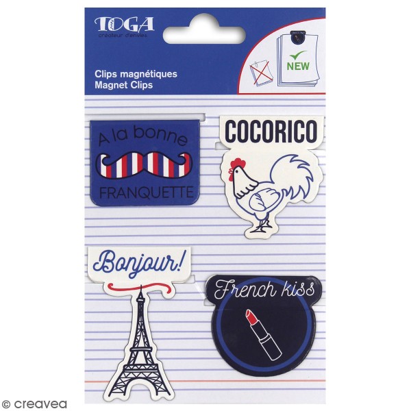 Clips magnétiques - Frenchy - 4 pcs - Photo n°1