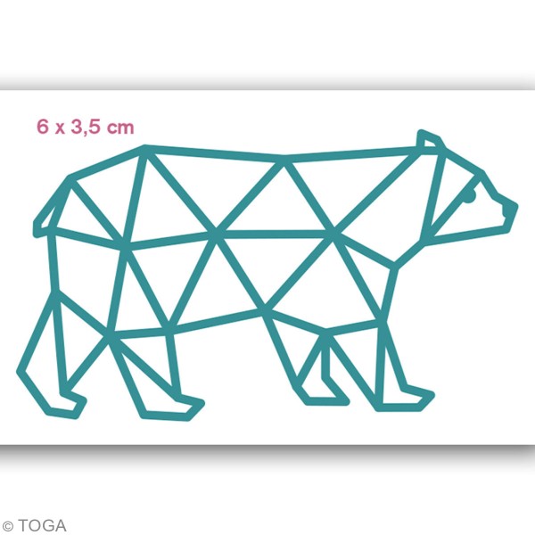 Matrice de coupe - Ours géométrique - 6 x 3,5 cm - Photo n°2