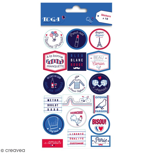 Stickers Toga - Frenchy - 18 pcs - Photo n°1