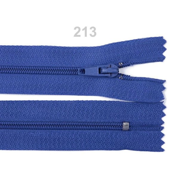1pc 213 Dazzling Bleu en Nylon à fermeture éclair Largeur de 3mm Longueur 14 Cm de verrouillage auto - Photo n°1