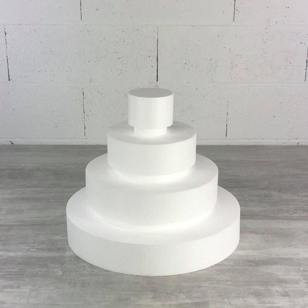 Petite Pièce montée Wedding Cake, Hauteur 49 cm, Base Ø 40cm à 10cm, 4 étages en Polystyrène - Photo n°2