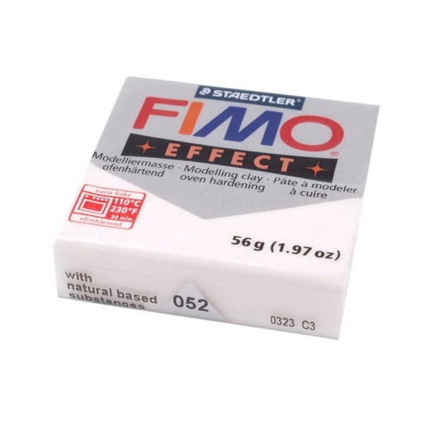 1pc Blanc Paillettes FIMO Polymère pâte à modeler 56-57 octies Effet, d'Artisanat et de Loisirs - Photo n°1