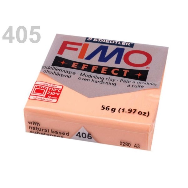 1pc Orange Pastel FIMO Polymère pâte à modeler 56-57 octies Effet, d'Artisanat et de Loisirs - Photo n°1