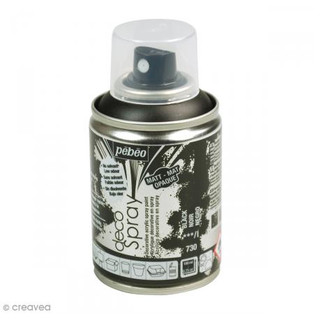 Bombe de peinture DecoSpray Noir - 100 ml
