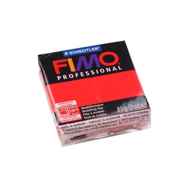 1pc Rouge FIMO Professional 85g, - le Modelage de l'Argile, de l'Artisanat et Loisirs - Photo n°1