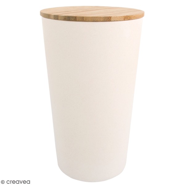 Boîte de conservation ronde en bambou - 900 ml - 10,5 x 18 cm - Photo n°1