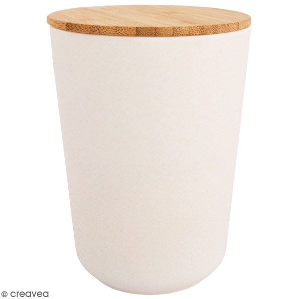 Boîte de conservation ronde en bambou - 700 ml - 10,5 x 14 cm - Photo n°1