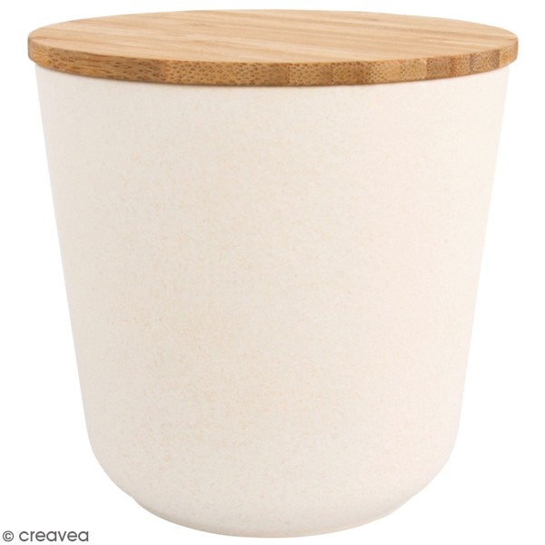 Boîte de conservation ronde en bambou - 450 ml - 10,5 x 10,5 cm - Photo n°1