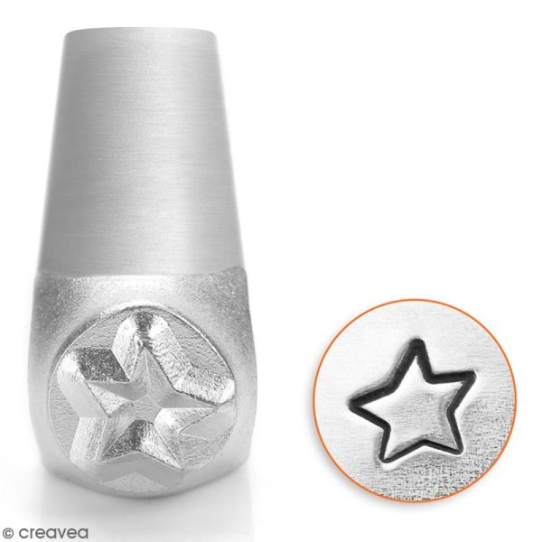 Tampon poinçon pour gravure métal - Fun Star - 6 mm - Photo n°1