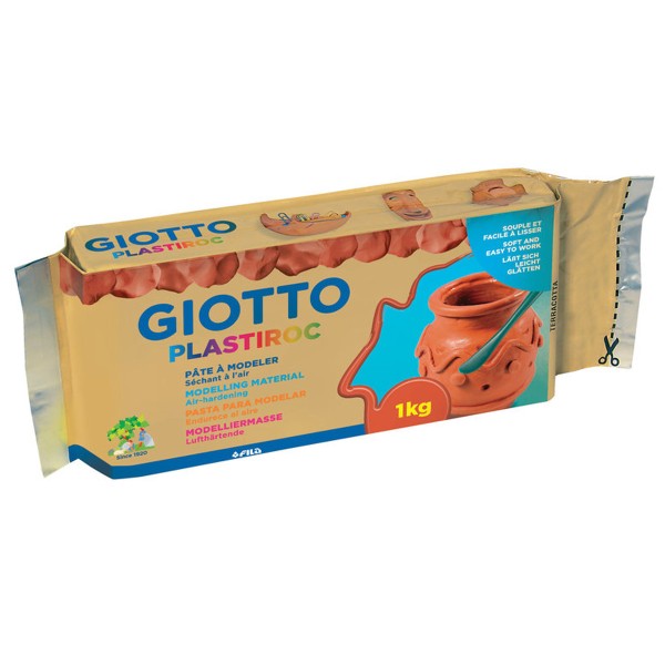 Pâte autodurcissante Giotto - Plastiroc - Terracotta - 1 Kg - Photo n°1