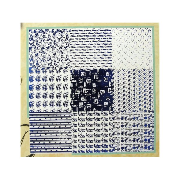 Bloc papier scrapbooking Disney Mickey Mouse - Blanc et bleu foil - 18 feuilles - 15 x 15 cm - Photo n°2