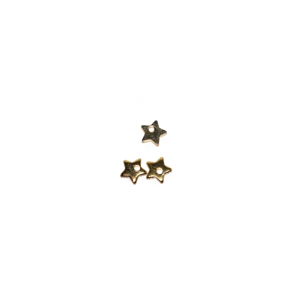 Mini étoile 5,5x6mm doré acier inoxydable - Photo n°2