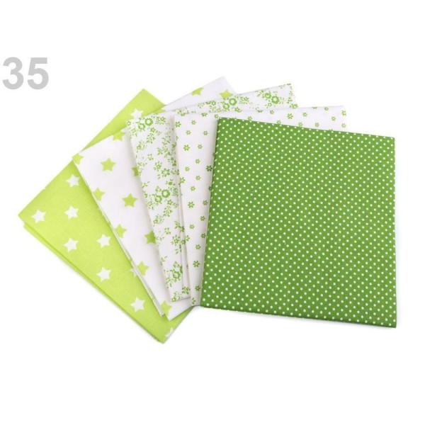 1set 35 Vert clair Patchwork de Tissu de Faisceaux, de l'Artisanat et Loisirs - Photo n°1