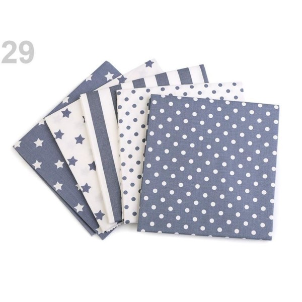 1set 29 gris-Bleu Patchwork de Tissu de Faisceaux, de l'Artisanat et Loisirs - Photo n°1