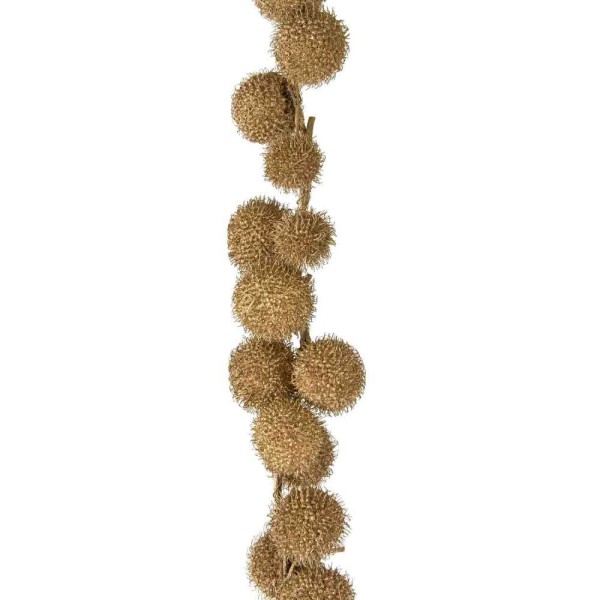 Guirlande de fleurs de platane cuivrée - 55 cm. - Photo n°1
