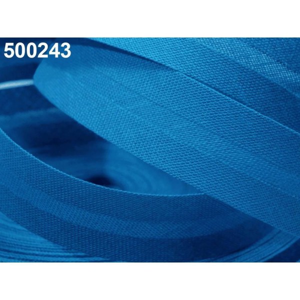 25m 500 243 Danube Bleu Seul Pli de Biais de Coton Largeur: 20 mm, Et d'Autres de Bande Pliée, Merce - Photo n°1