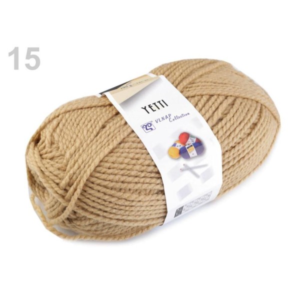 1pc 15 (57094) Brun Sable Fil à Tricoter 100 g Yetti, Tricot, Crochet, Broderie, Mercerie, - Photo n°1
