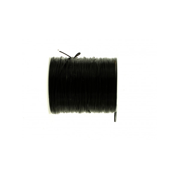 Rouleau bobine de 10 m de fil de fibres élastique couleur noire 0,8mm - Photo n°2