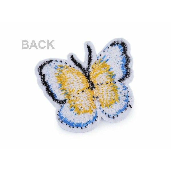 2pc Bleu Azur au Fer à repasser Patch Papillon, Patchesand Coudre sur les taches, Coudre-sur, de réf - Photo n°4