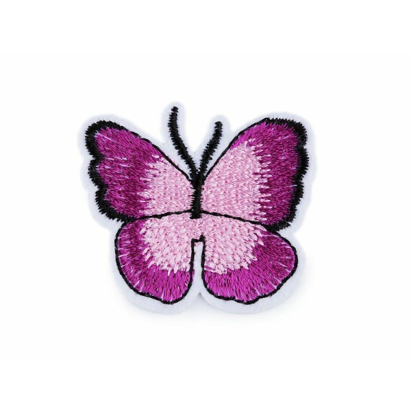 2pc Pourpre-rose au Fer à repasser Patch Papillon, Patchesand Coudre sur les taches, Coudre-sur, de - Photo n°2