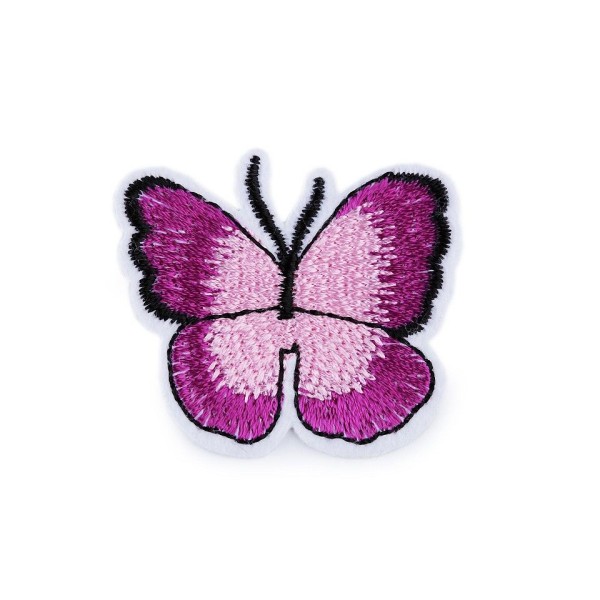2pc Pourpre-rose au Fer à repasser Patch Papillon, Patchesand Coudre sur les taches, Coudre-sur, de - Photo n°1