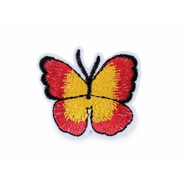 2pc Rouge au Fer à repasser Patch Papillon, Patchesand Coudre sur les taches, Coudre-sur, de réflexi - Photo n°2
