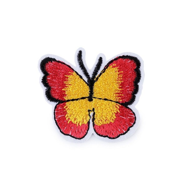2pc Rouge au Fer à repasser Patch Papillon, Patchesand Coudre sur les taches, Coudre-sur, de réflexi - Photo n°1